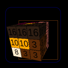 View of one solution to cube puzzle.